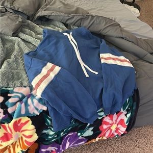 American Eagle Royal Blue Cropped Hoodie